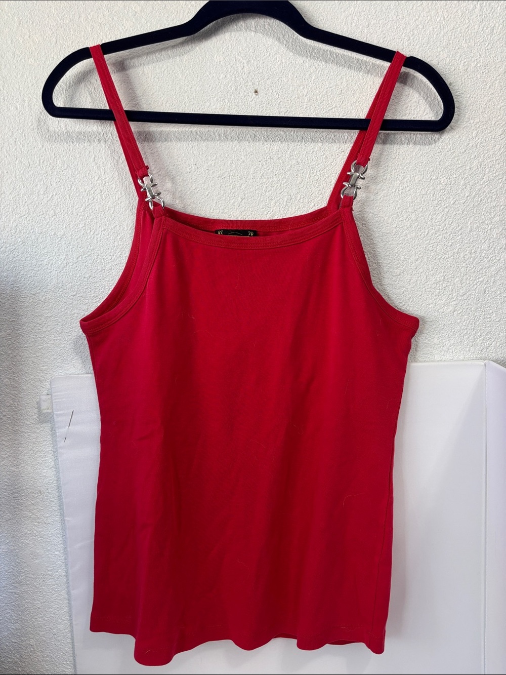 Biker Clothing Company Red Spaghetti Strap Tank Top